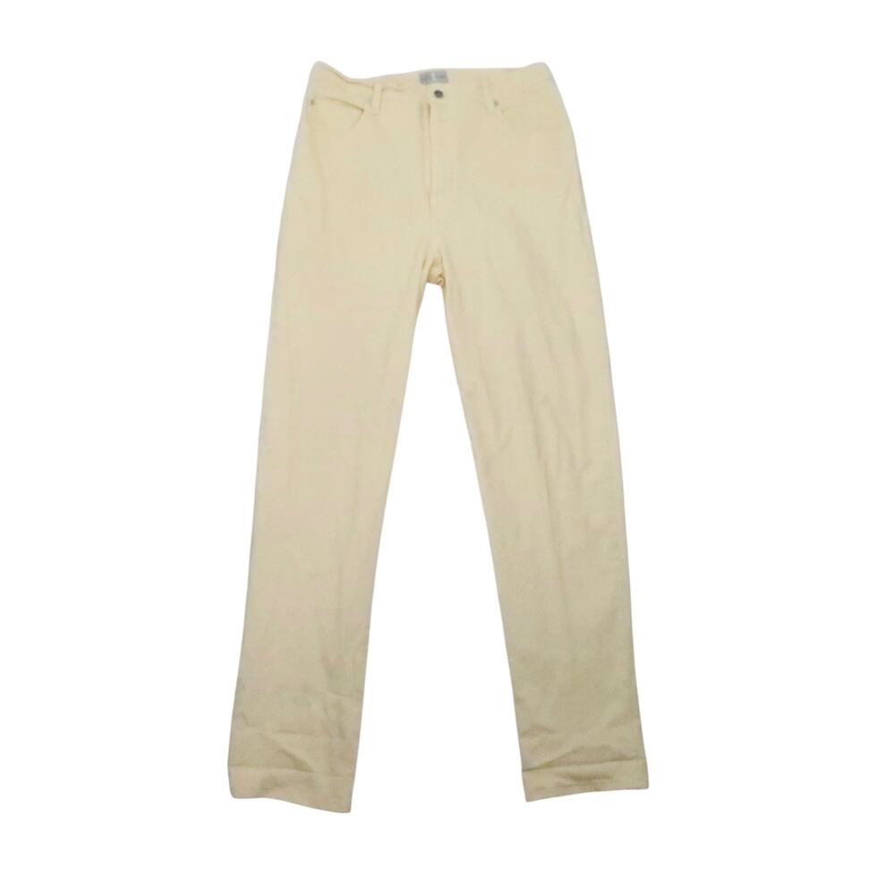 Vintage 90s French Dressing Pastel Yellow High Rise Straight Leg Jeans 30"